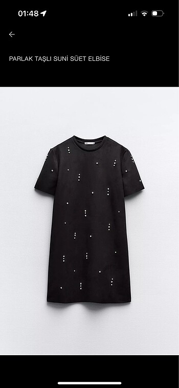 ZARA TAŞLI SUNİ SÜET ELBİSE