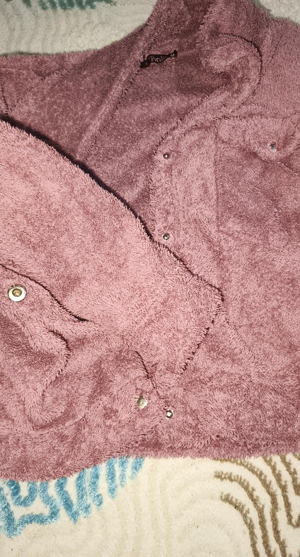 Pembe Kadın Bohem Midi Bornoz - Görsel 3