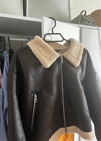Bershka Kahverengi Kürklü Kadın Ceket