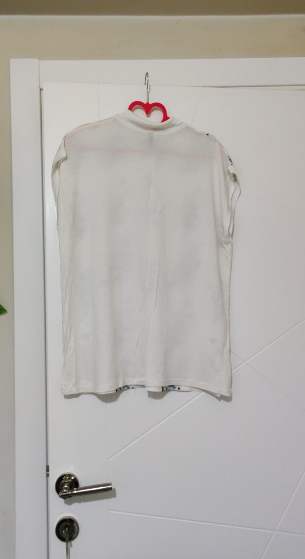 Çiçek Desenli Kısa Kollu Beyaz Mini Gömlek - Görsel 4