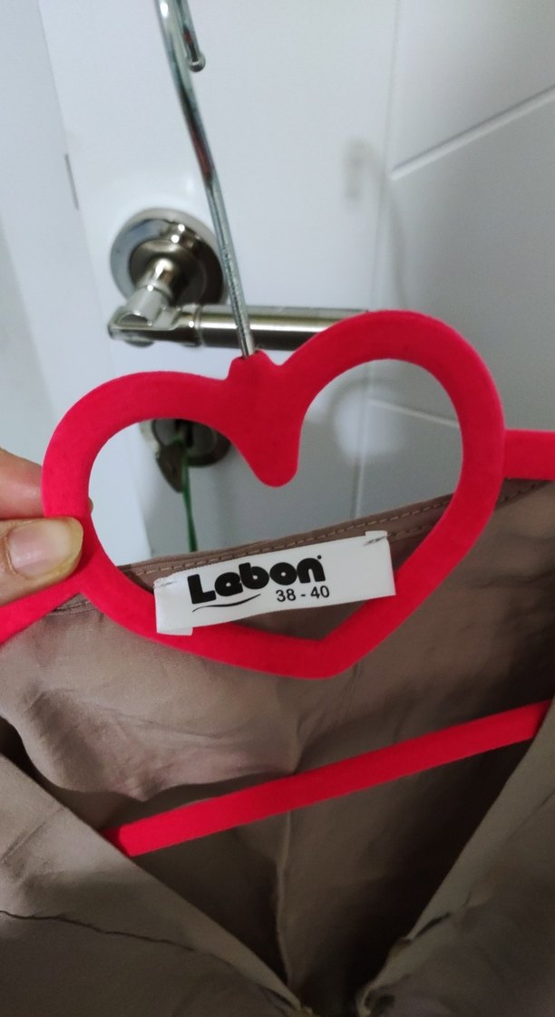 Bej Keten Midi Kimono - Görsel 4