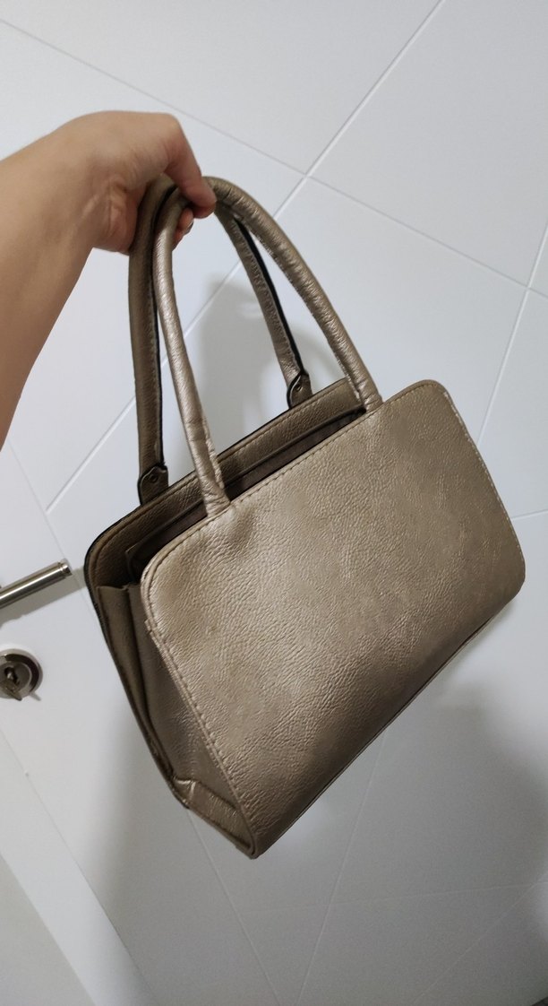 Gri Deri Kadın İş Çantası - Görsel 4