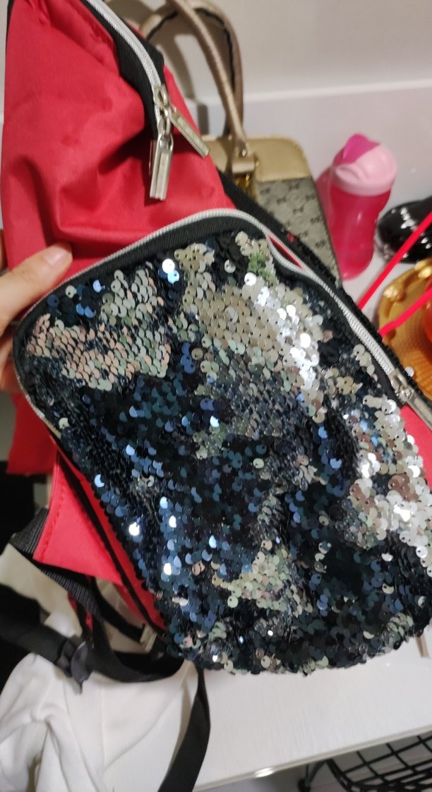 Renkli Baskılı Kırmızı Bebek Çantası - Görsel 5