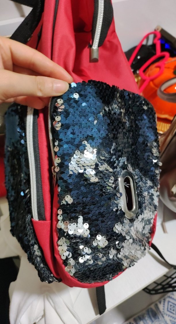 Renkli Baskılı Kırmızı Bebek Çantası - Görsel 4