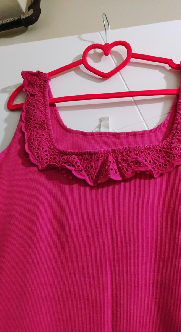 Dantel Detaylı Pembe elbise - Görsel 2