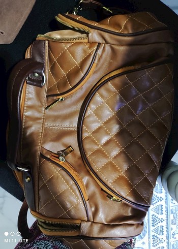 Kahverengi Deri Kadın El Çantası - Görsel 7