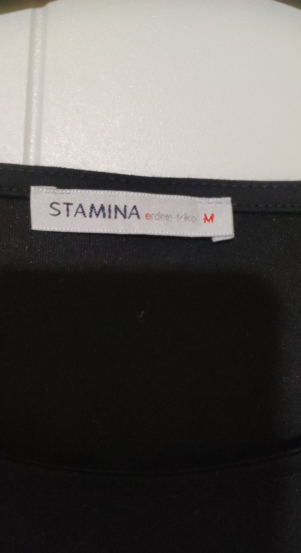 Siyah Kadın yarım Kollu penye Bluz - Görsel 2