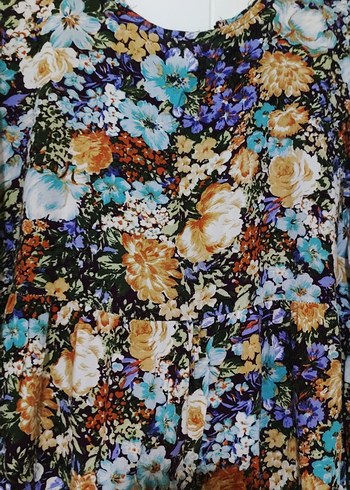 Uzun Bohem Çiçek Desenli Kadın Elbise - Görsel 4