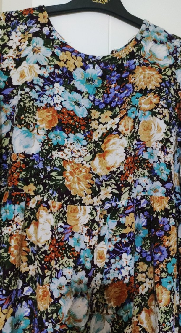 Uzun Bohem Çiçek Desenli Kadın Elbise - Görsel 4