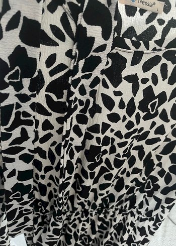 Zebra Desenli Uzun Hamile Bluzu