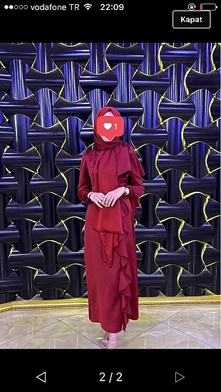 Bordo xs beden tesettür elbise