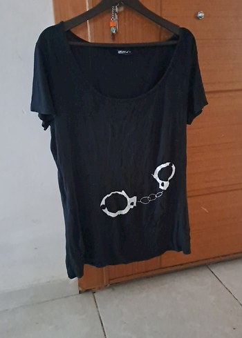 xxl Beden siyah Renk sorunsuz Siyah Baskılı Kadın Kısa Kollu Tişört
