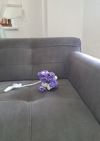 Beden çeşitli Renk mor beyaz güller gelin çiçeği çok şık yeni