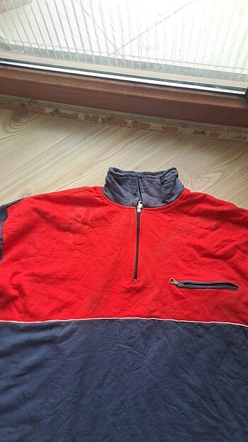 Fermuarlı cepli sweatshirt