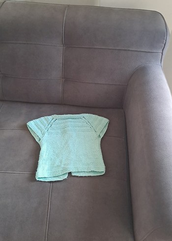 12-18 Ay Beden turkuaz Renk kız ve erkek bebek Turkuaz düğmeli yelek el örgüsü