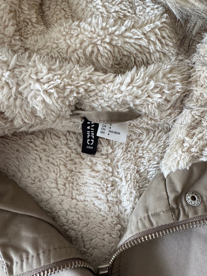 Kürk Detaylı Bej Midi Kadın Mont - Görsel 3