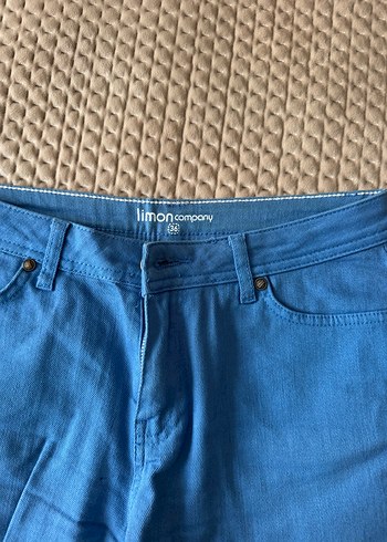 Mavi Mini Kot Şort Rahat Kesim - Görsel 2