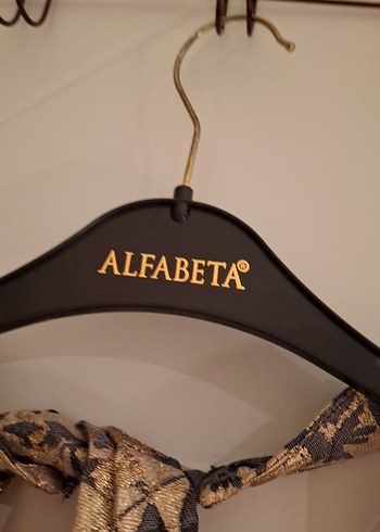 Alfabeta alfabeta kısa abiye gold mavi