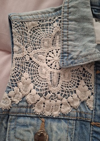 Nakışlı Düğmeli Kadın Kot Yelek - Görsel 3