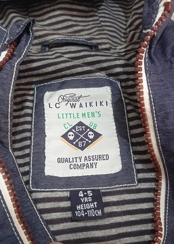 4/5 yaş Erkek Çocuk Fermuarlı Kapüşonlu Ceket +yagmurluk - Görsel 2