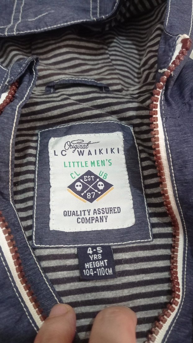 4/5 yaş Erkek Çocuk Fermuarlı Kapüşonlu Ceket +yagmurluk - Görsel 2