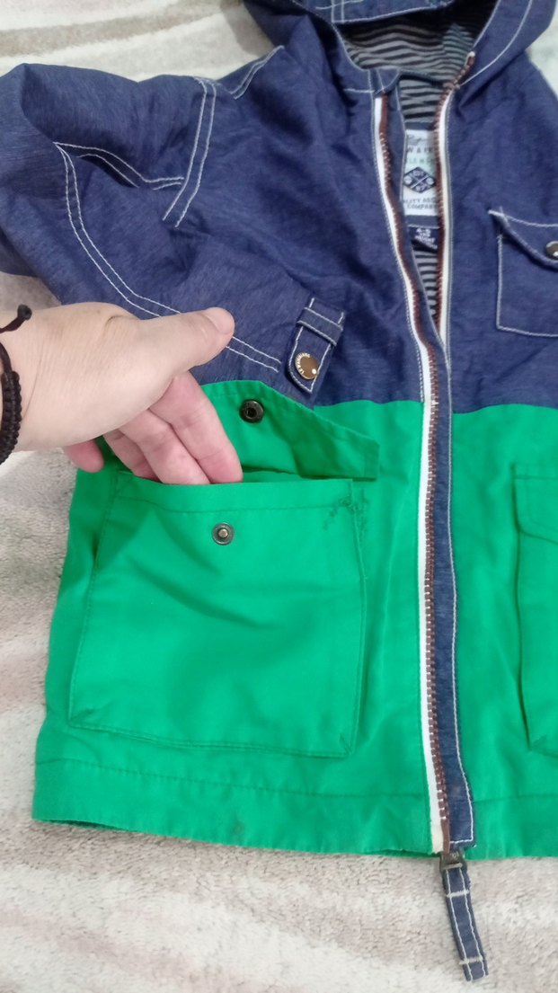 4/5 yaş Erkek Çocuk Fermuarlı Kapüşonlu Ceket +yagmurluk - Görsel 3