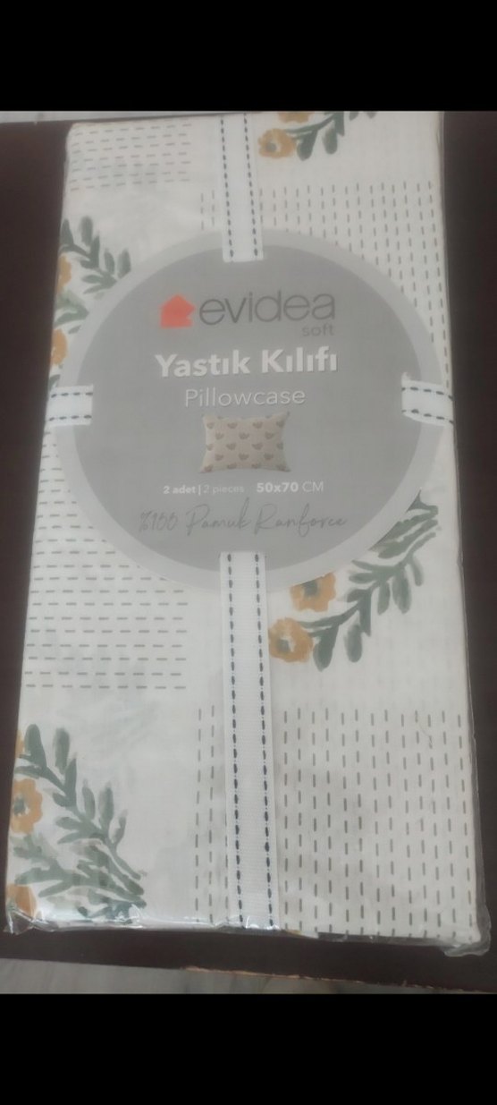 Çiçek Desenli Beyaz Gri yastık kılıfı - Görsel 3