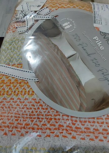 evidea markalı çift kişilik pike yeni ürün paketinde - Görsel 5