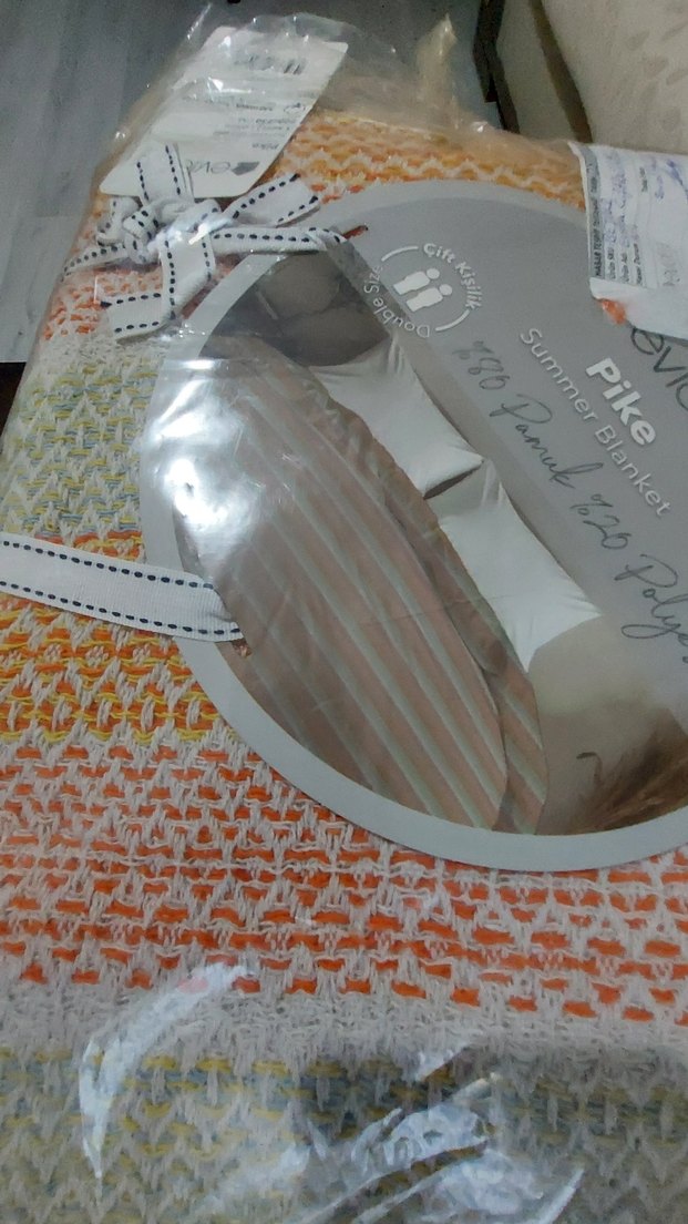 evidea markalı çift kişilik pike yeni ürün paketinde - Görsel 5