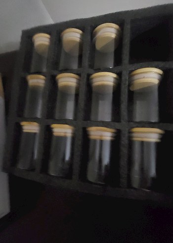 bambu Kapaklı Cam 11 adet baharat seti - Görsel 9