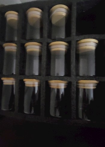 bambu Kapaklı Cam 11 adet baharat seti - Görsel 7