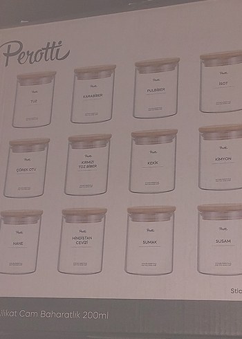 bambu Kapaklı Cam 11 adet baharat seti - Görsel 12