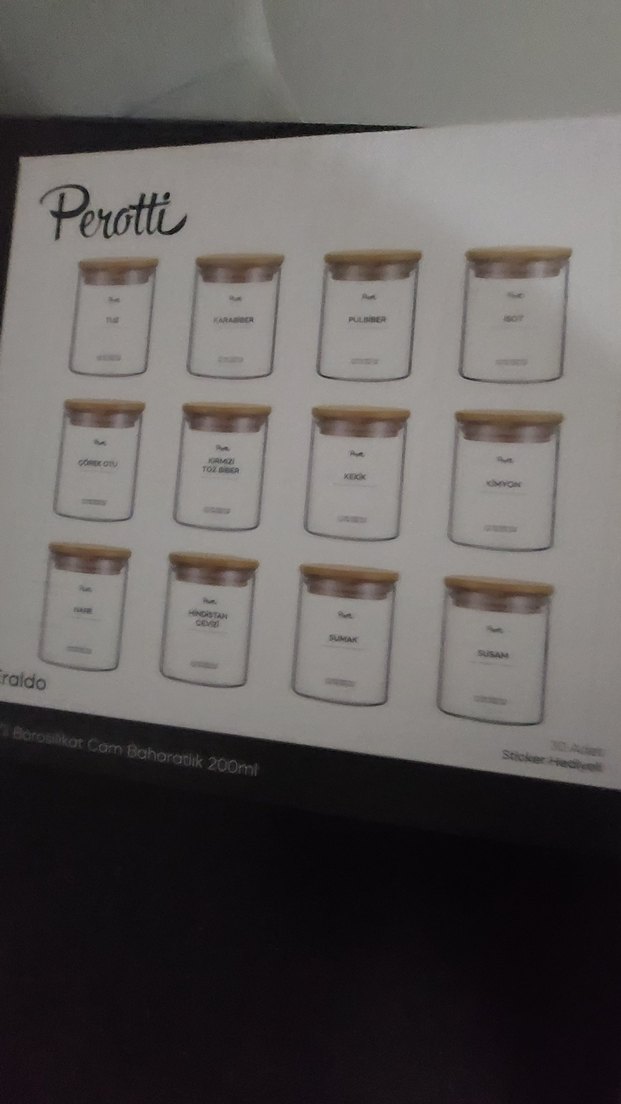 bambu Kapaklı Cam 11 adet baharat seti - Görsel 5