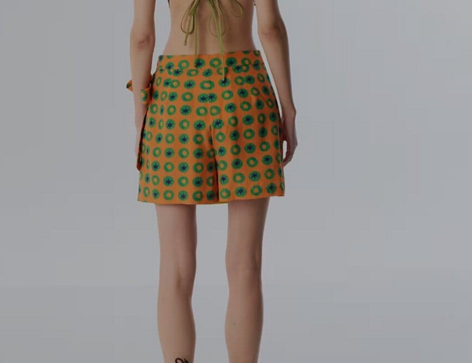 twist Renkli Bohem Kadın şort etek - Görsel 2