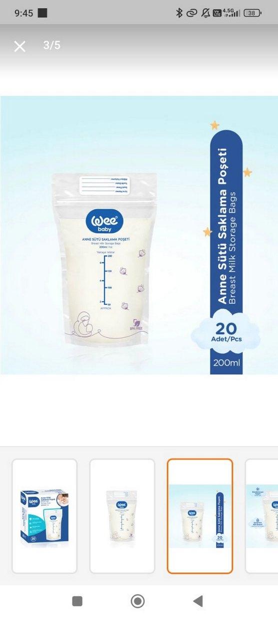 Wee Baby Süt Saklama Poşeti - Görsel 2