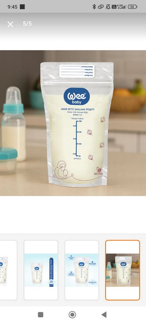 Wee Baby Süt Saklama Poşeti - Görsel 3