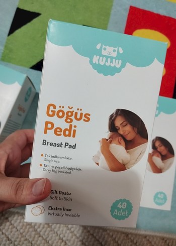KUJJU Pastel Bej Göğüs Pedi 40'lı - Görsel 2