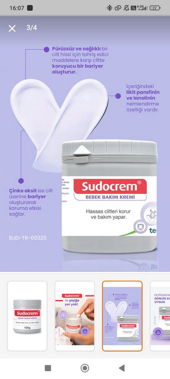 Sudocrem Bebek Bakım Kremi 125g - Görsel 3