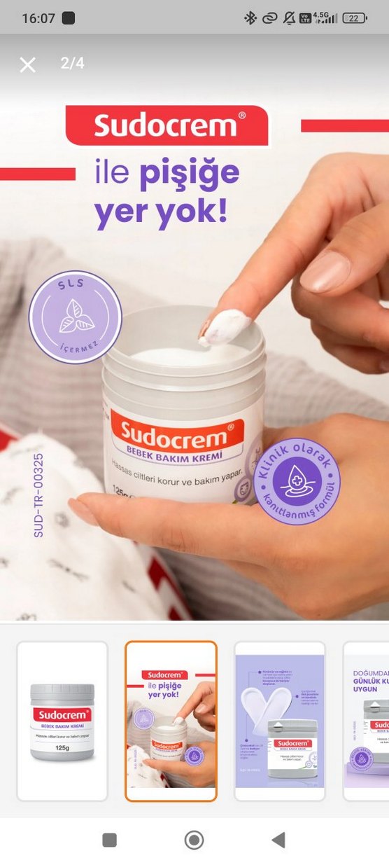 Sudocrem Bebek Bakım Kremi 125g - Görsel 2