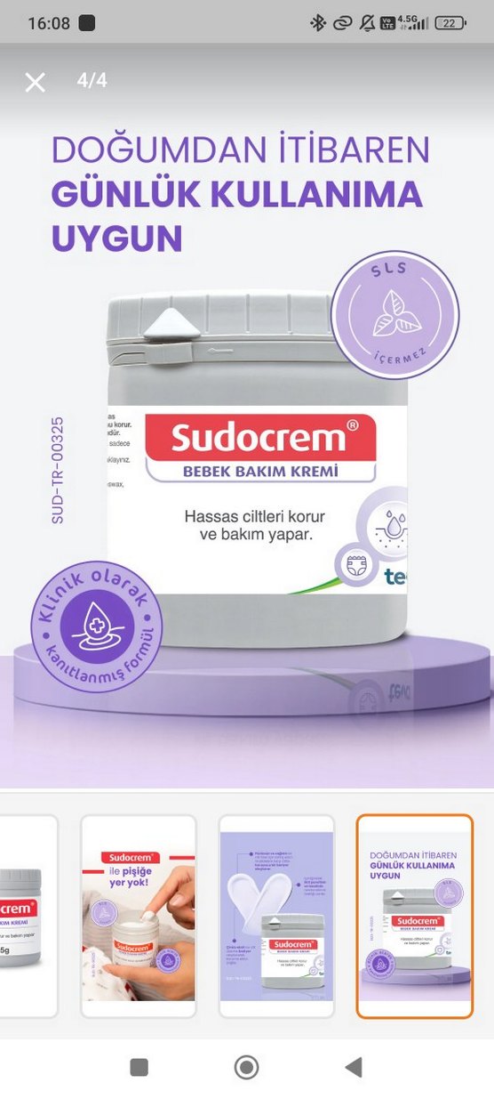 Sudocrem Bebek Bakım Kremi 125g - Görsel 4