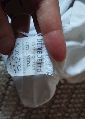 Kadın Kolları Kot Detaylı Beyaz T-shirt - Görsel 4