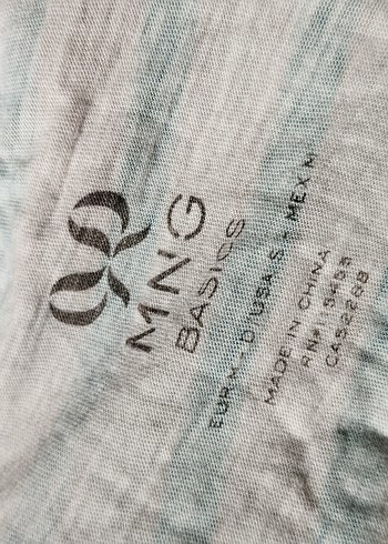 Mango Mavi Çizgili Desen Bluz - Görsel 4