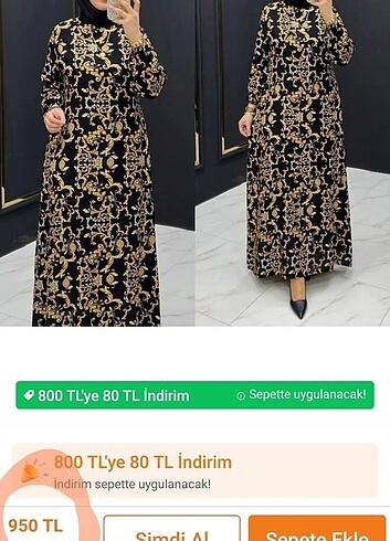 46 Beden Pamuklu tesettür elbise