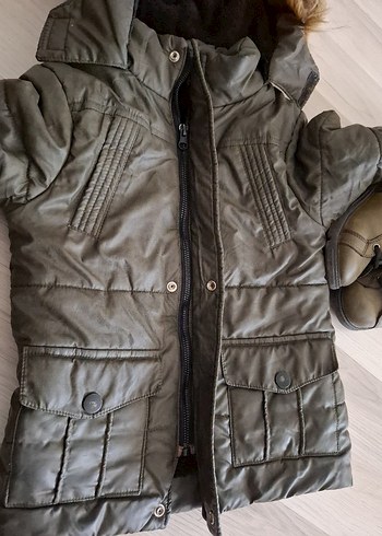 çocuk kaban ve bot kombini - Görsel 3