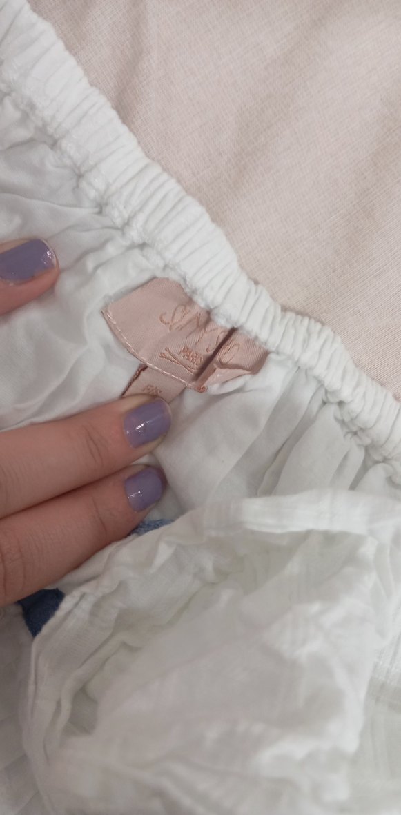 Nakışlı Beyaz Pamuklu  Elbise - Görsel 4