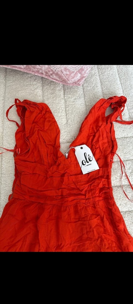 Kadın Mini V Yakalı Şort Tulum - Görsel 2