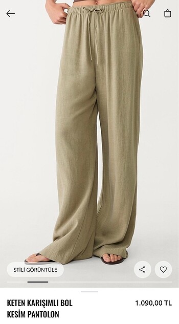 STRADIVARIUS KETEN PANTOLON