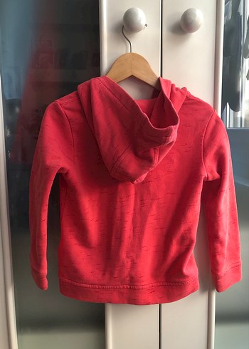 4 Yaş Beden Kırmızı Fermuarlı Çocuk Sweatshirt