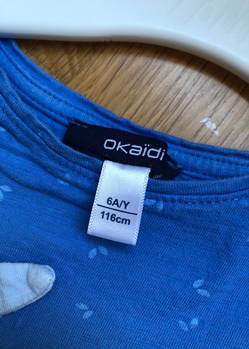 Kız Çocuk Mavi Baskılı Kısa Kollu Tişört - Görsel 3