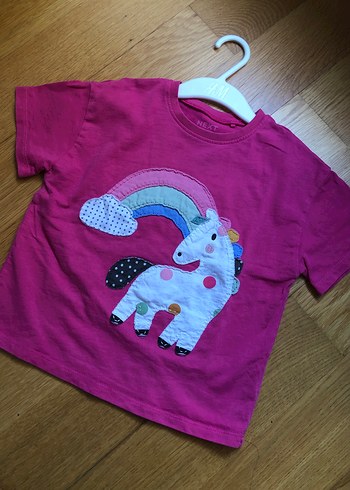 Kız Çocuk Pembe Baskılı Tişört - Görsel 5